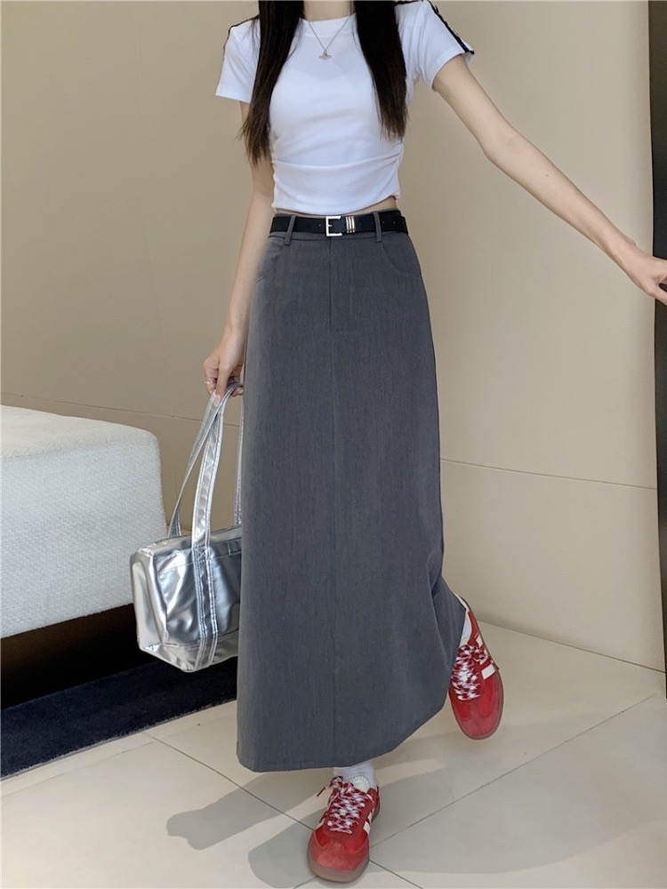 SK304高腰直筒长裙