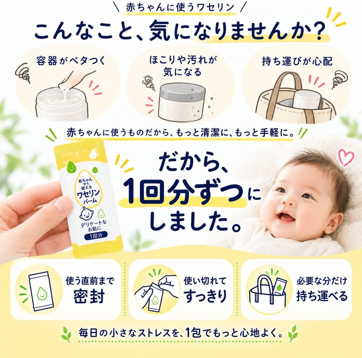 【日本雪之元】嬰幼兒可用獨立包裝凡士林保濕潤膚膏 (28包入) | 敏感肌適用