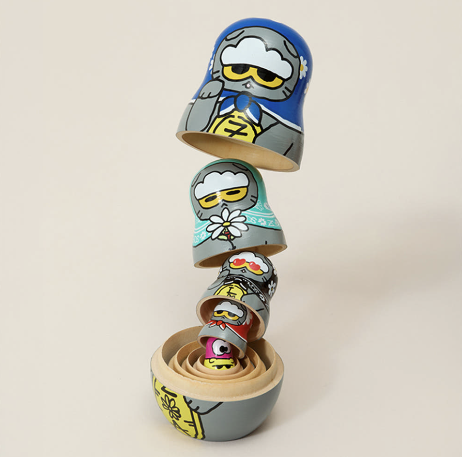 G-Dragon愛貓｜韓國 ZO&FRIENDS ZOA 俄羅斯娃娃木質擺設｜Matryoshka