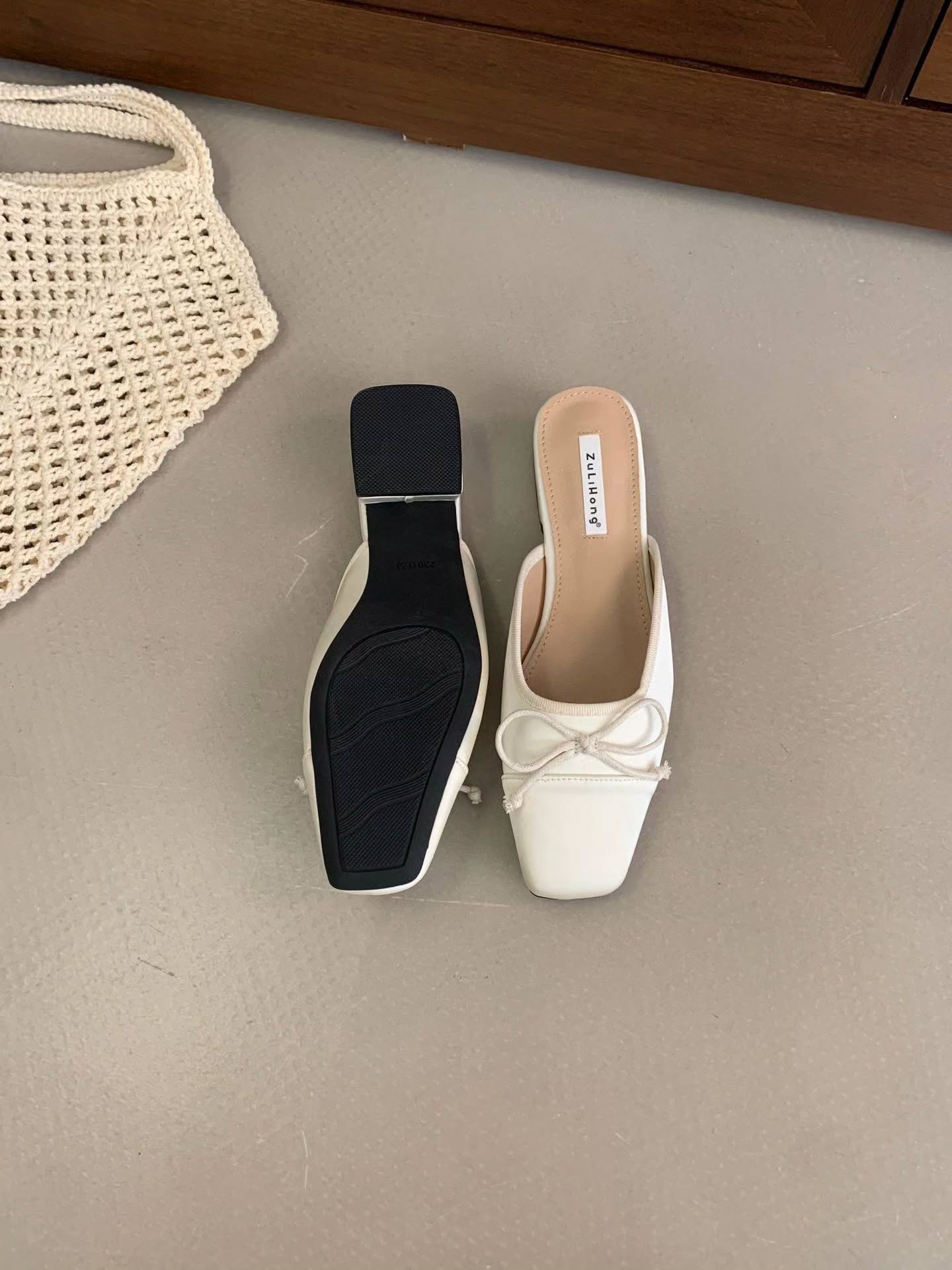 520-12 法式蝴蝶结穆勒鞋 🇨🇳