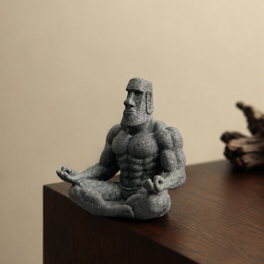🗿史上最捲的石像！猛男摩艾軍團，無聲激勵你的每一組重訓💪