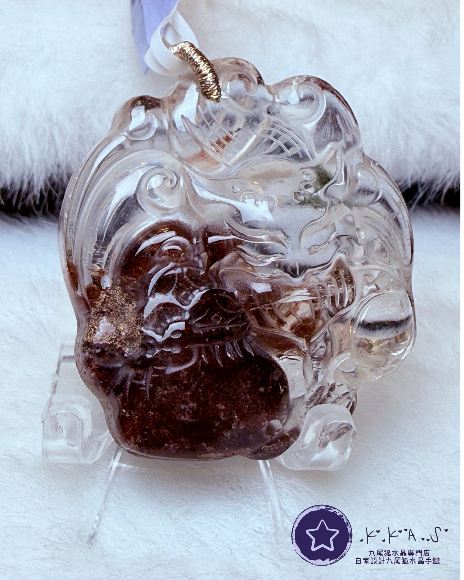 K00112 幽靈 錢袋狐 - 吊墜/手牌兩用款
