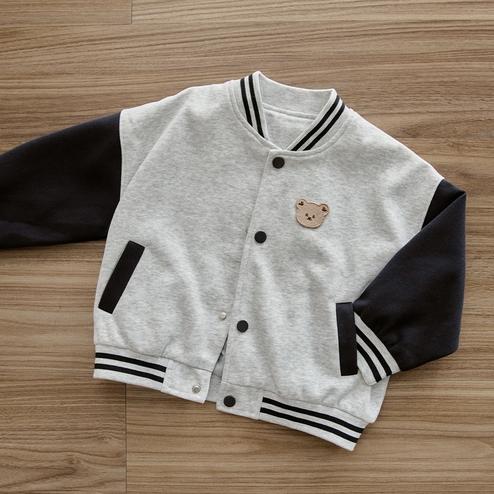 DOTTODOT 奶萌學院風系列-拼色棒球服外套