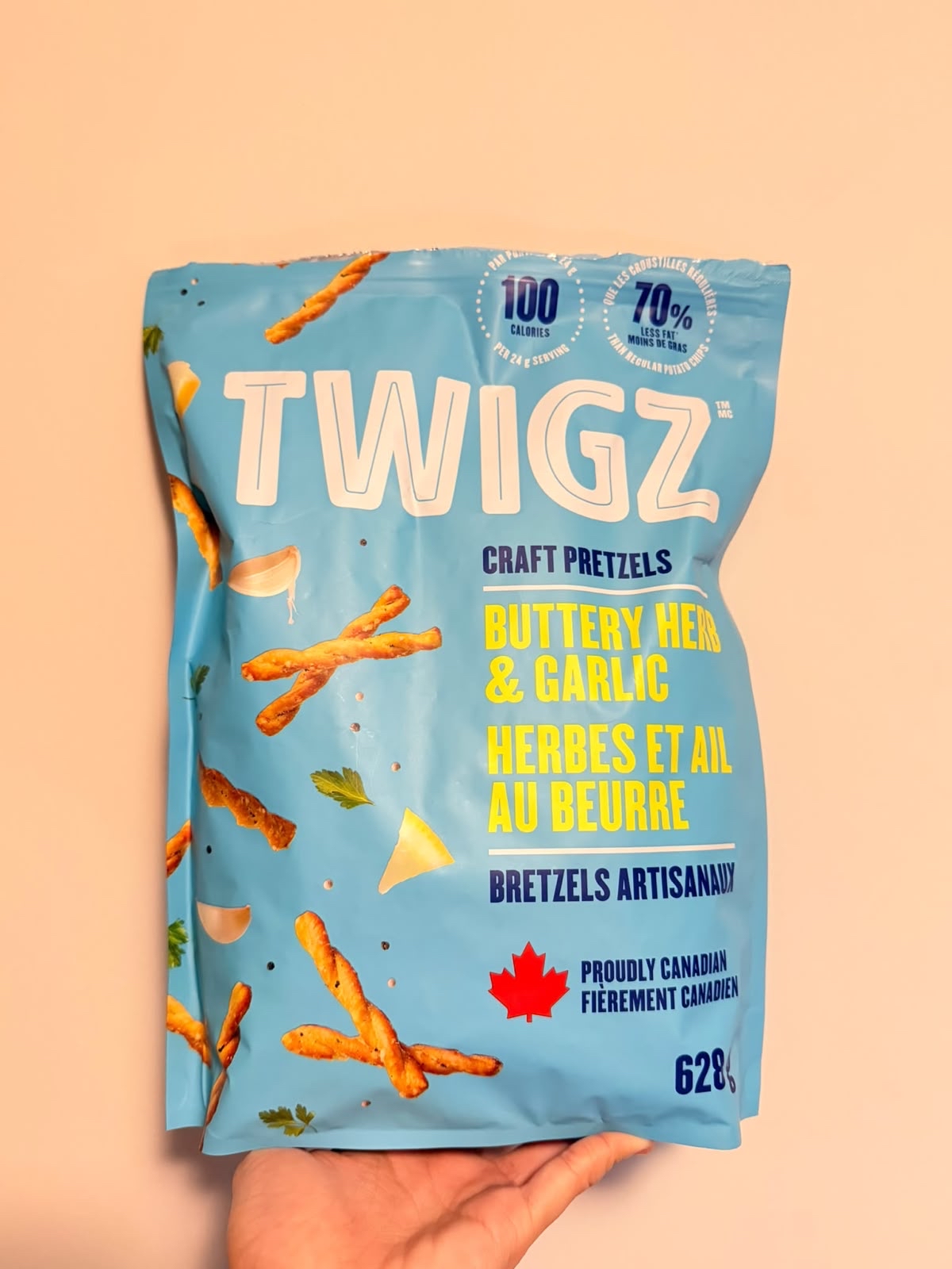 加拿大🇨🇦直送  Twigz 奶油香草大蒜風味手工餅乾 628 g大容量包裝 