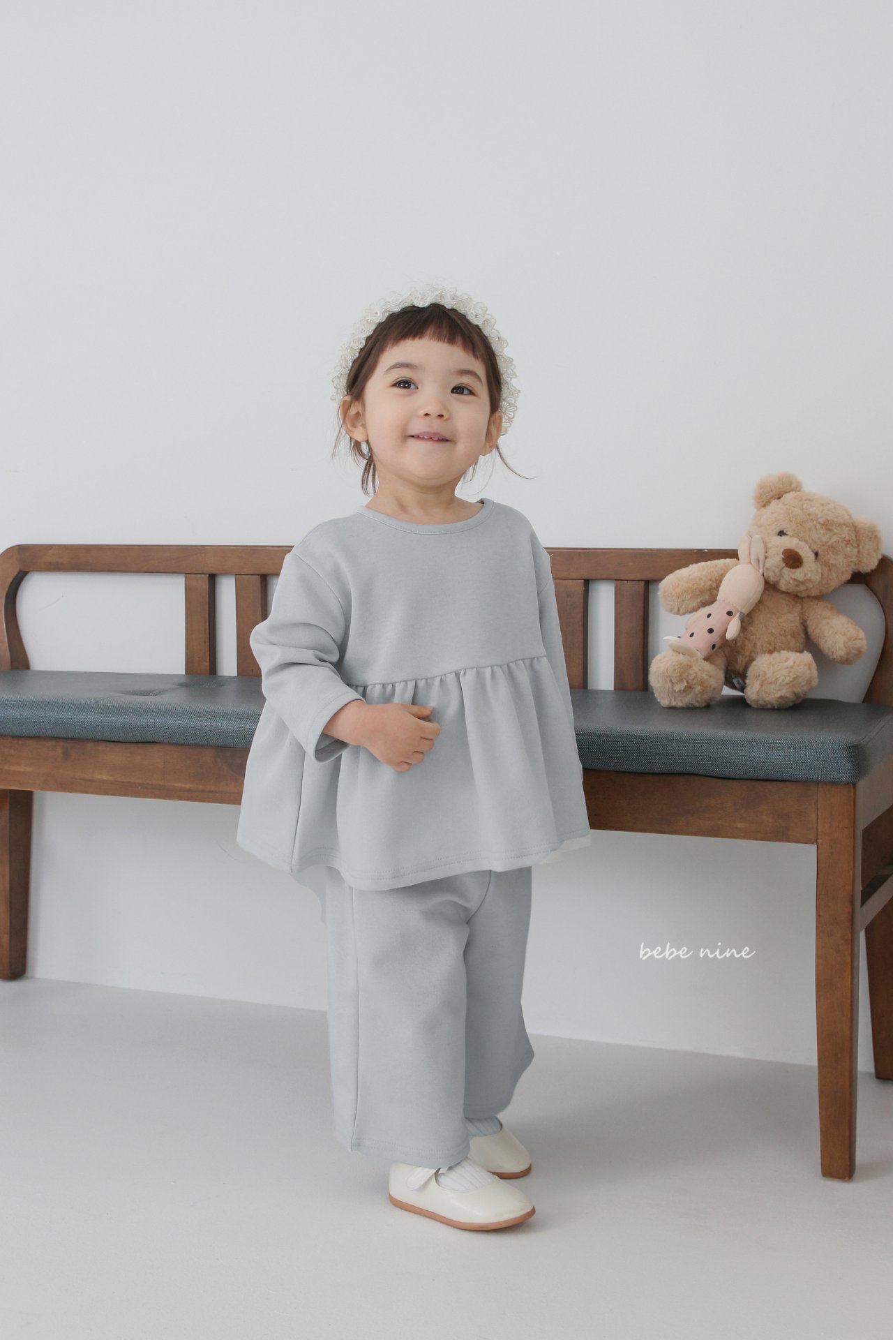 🌸預訂 韓國直送🌸🇰🇷Bebenine兩色後背絲帶寬鬆長袖上下套裝