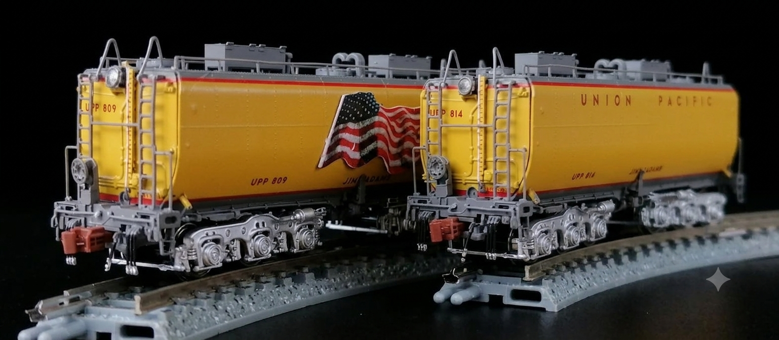 Scaletrains N （1：160） Union Pacific Late Steam Excursion Water Tender Set (配置模擬及數碼燈光效果）