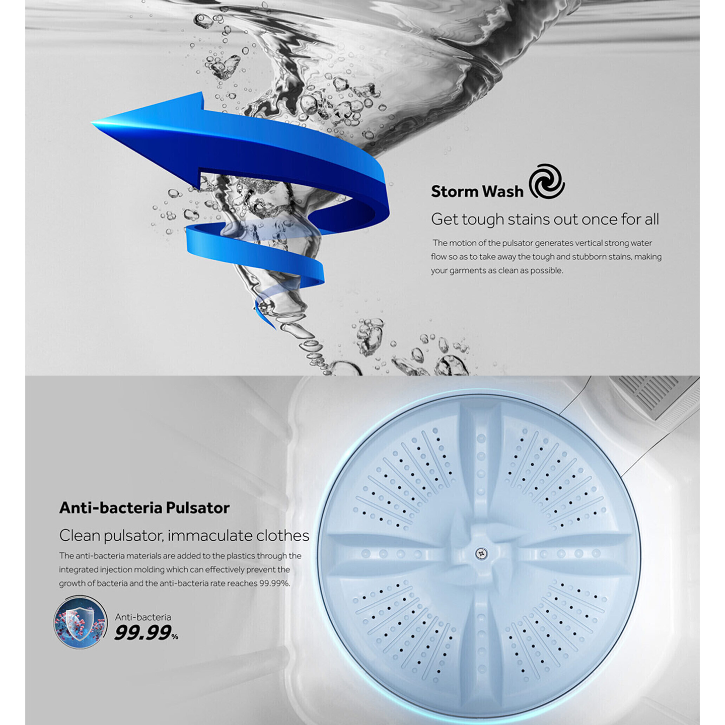 Haier 11kg Twin Tub Semi-Auto Washing Machine (HTW110-M1217)