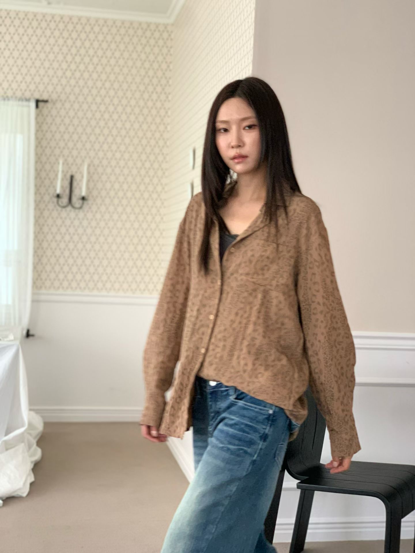 221494 豹紋恤衫