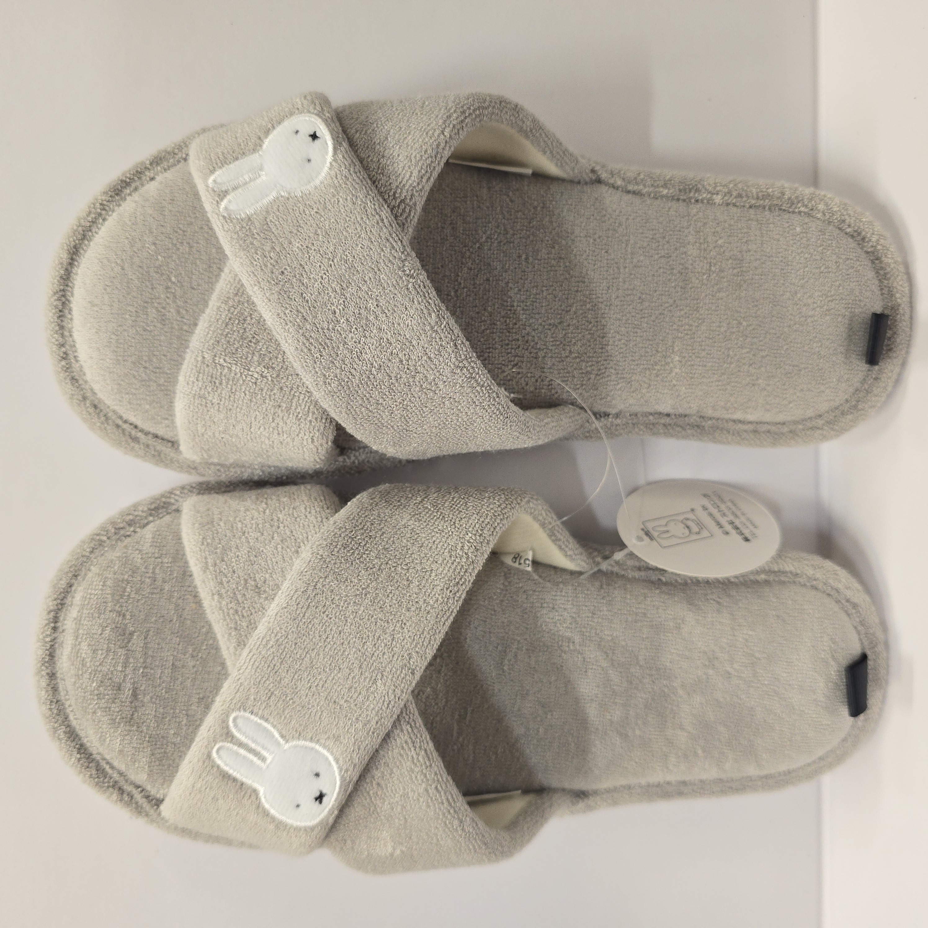 miffy 女士毛巾料拖鞋 202-1547 灰