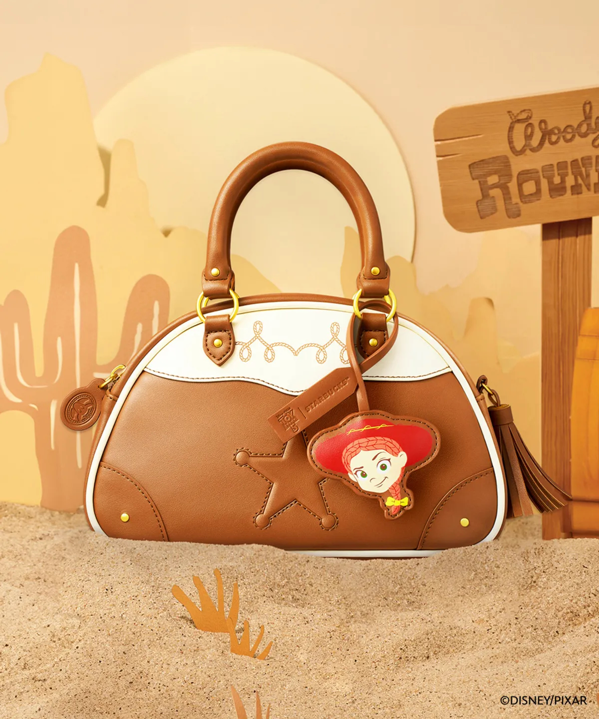 TOY STORY X STARBUCKS Toy Story Cowgirl Bowling Bag 牛仔翠絲棕色保齡球手提袋 