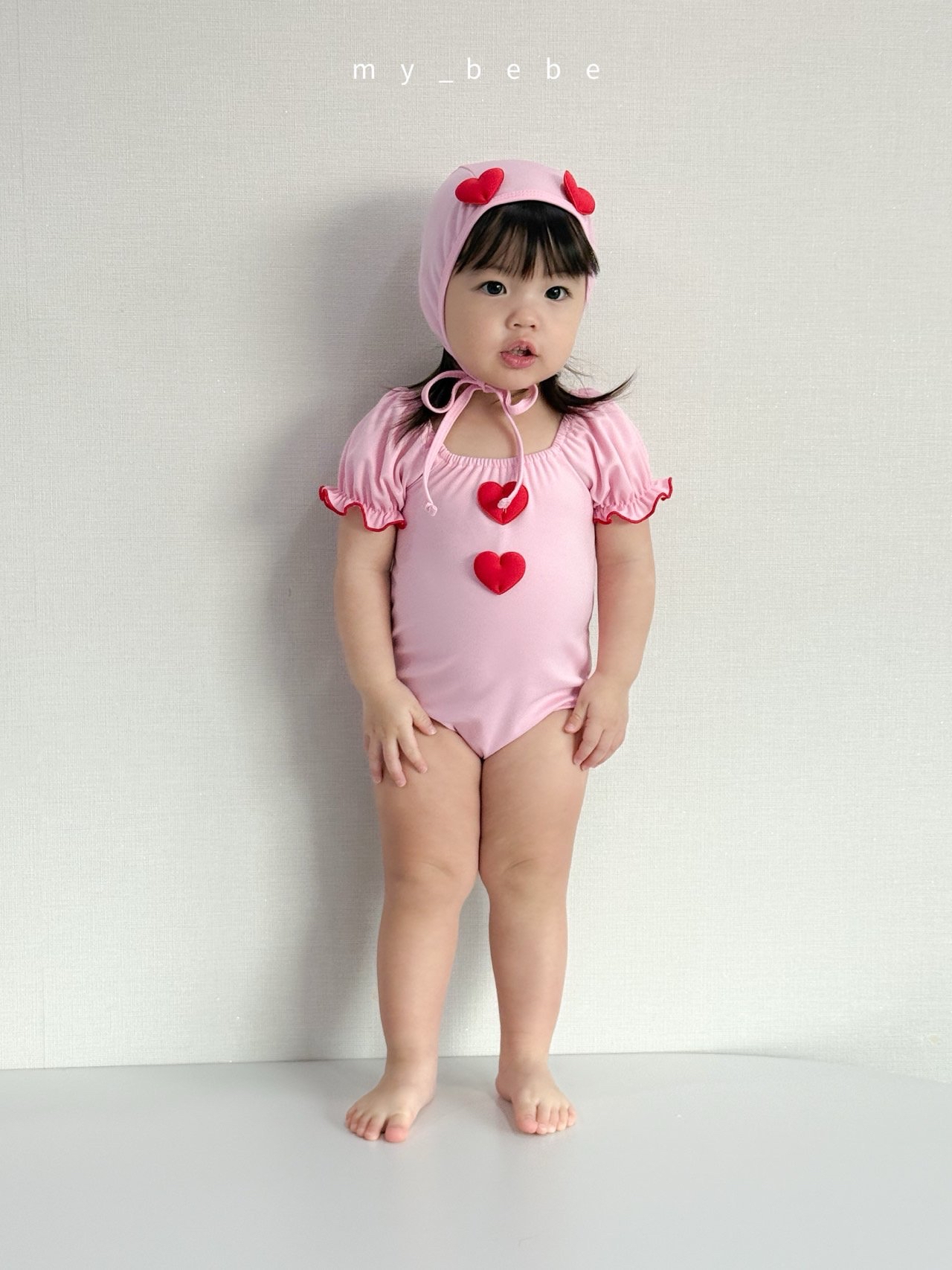 Mybebe | heart set (Pink size L(98-110)