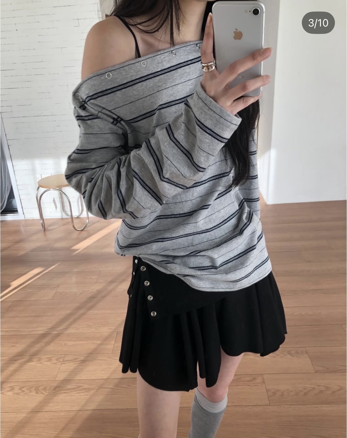 新品優惠｜Line mood Off-shoulder Top