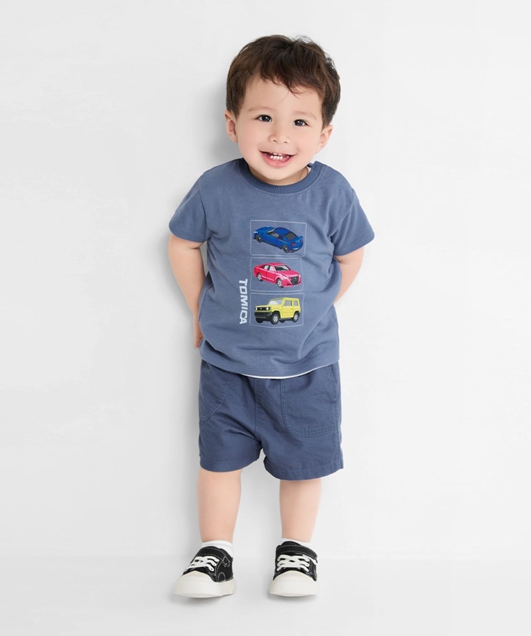 💚預訂 台灣直送💚Tomica三輛車印花純棉短袖T恤