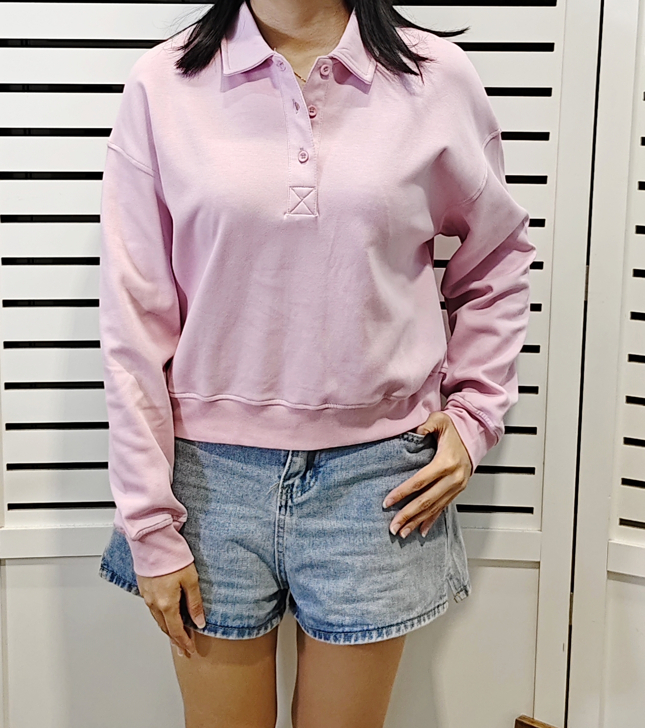 A25003 Long Sleeve Cotton Polo Tee