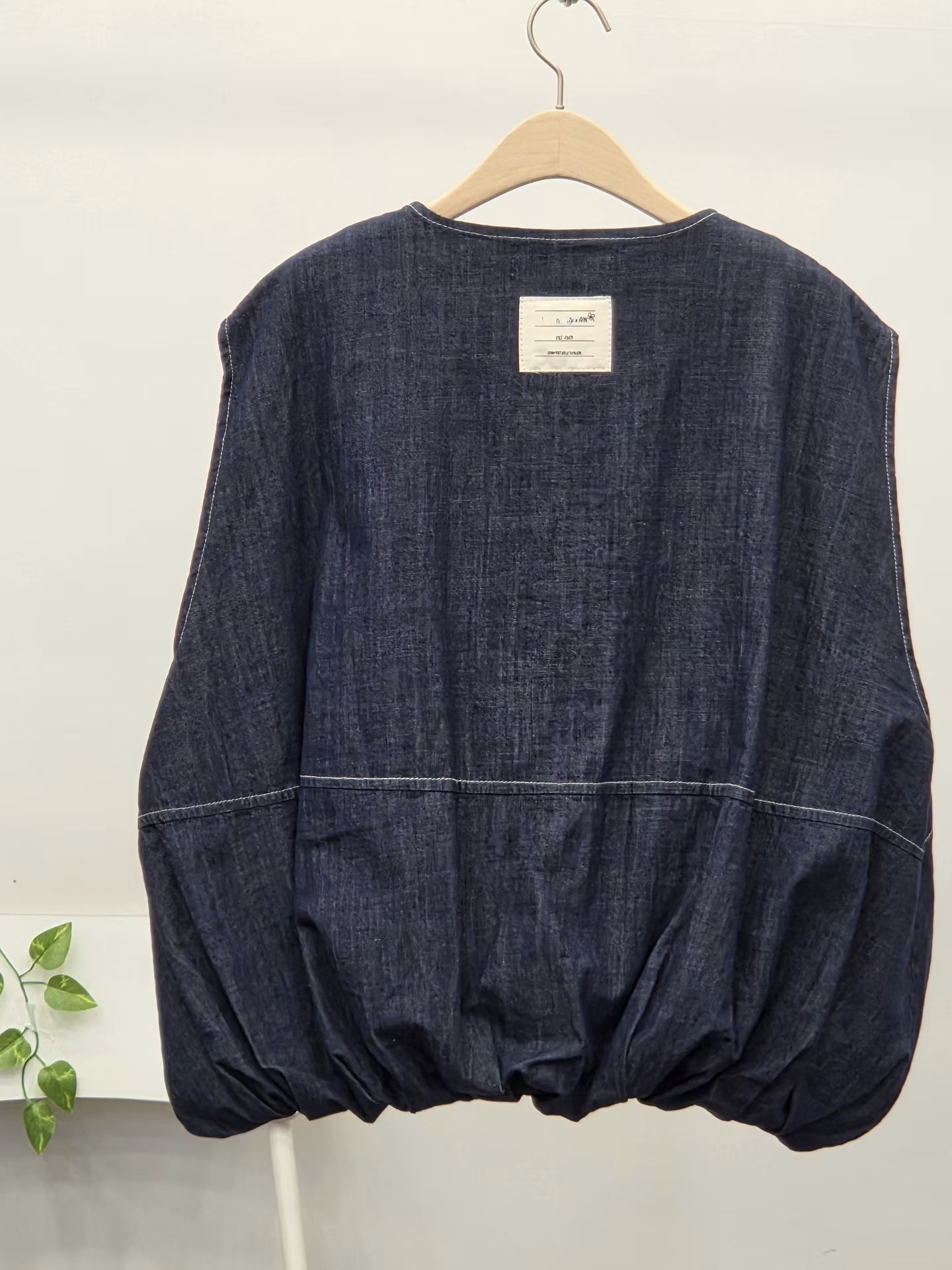 NO OS 牛仔泡泡背心