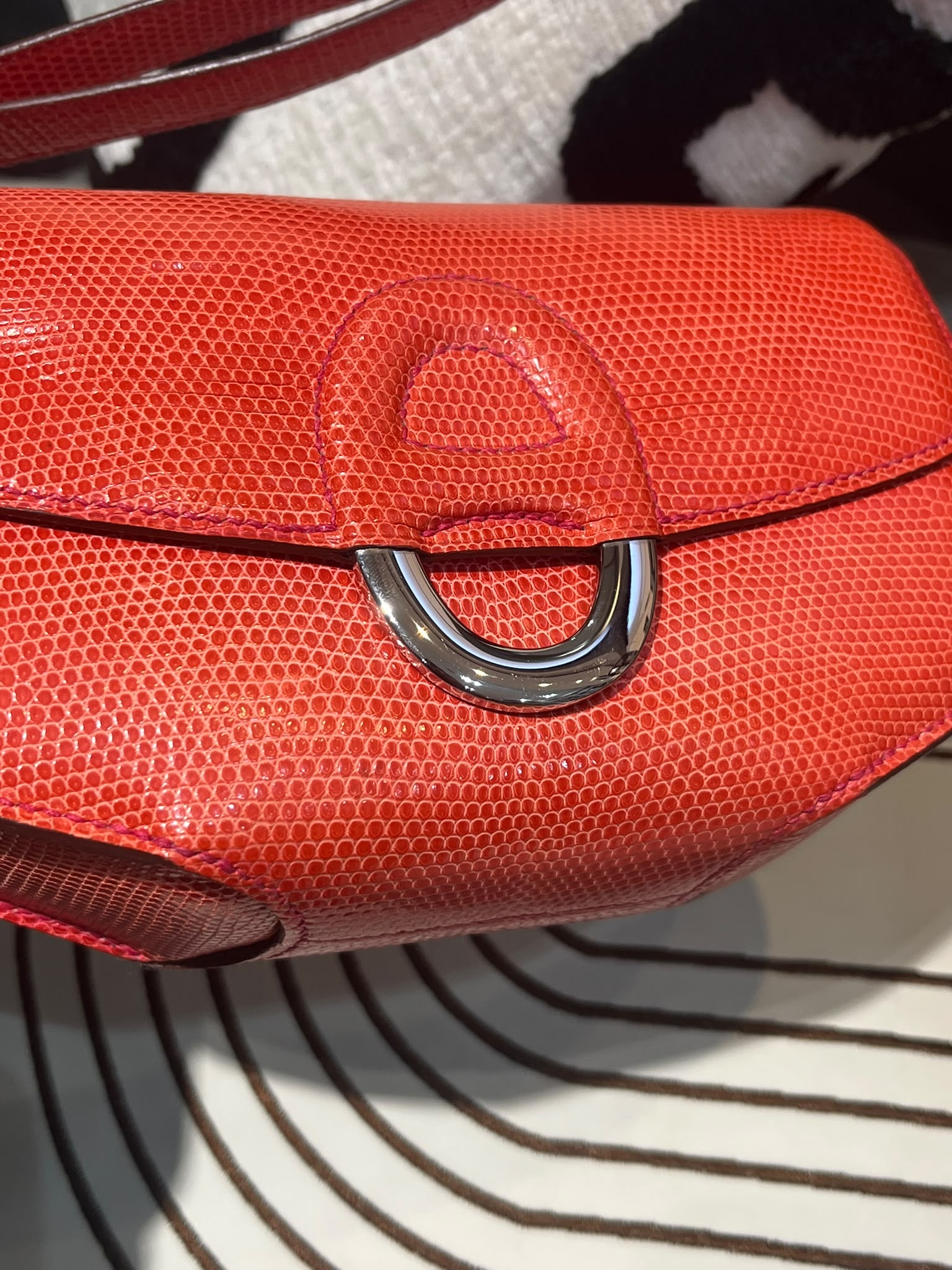 Hermes Varanus Niloticus Lizard Cherche Midi 18 100%Authentic, 98%New ☑️Dust bag