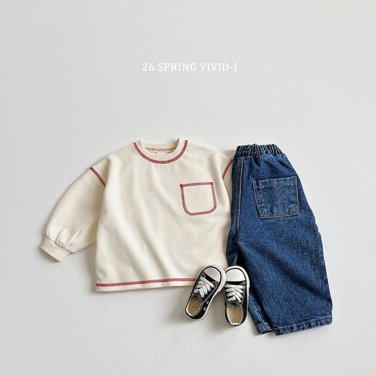 🌸預訂 韓國直送🌸🇰🇷VIVIDI四色口袋撞色縫線長袖短褲上下套裝