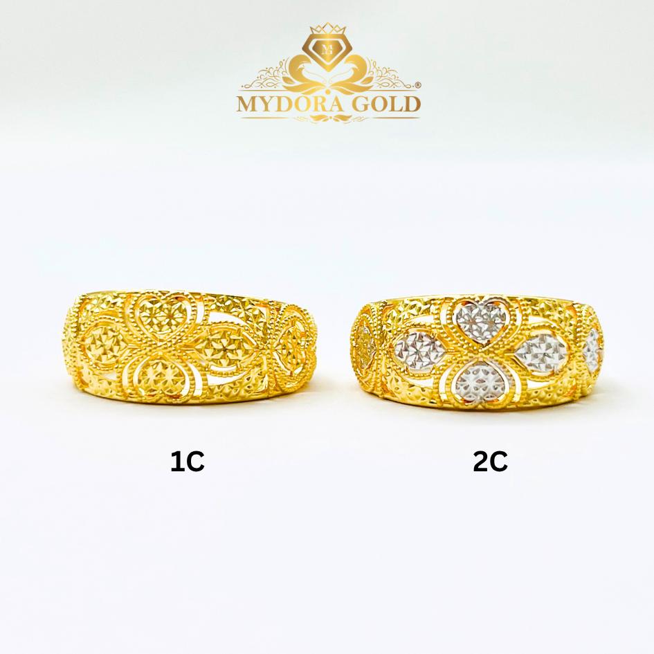 MYDORA Cincin Lacey Love Leaf (5G) l EMAS 916/22K