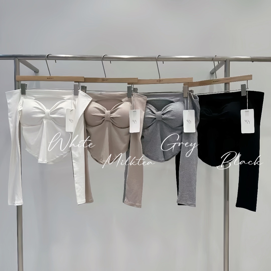 ✨Ribbon Long-sleeves Bra-top *Special price*
