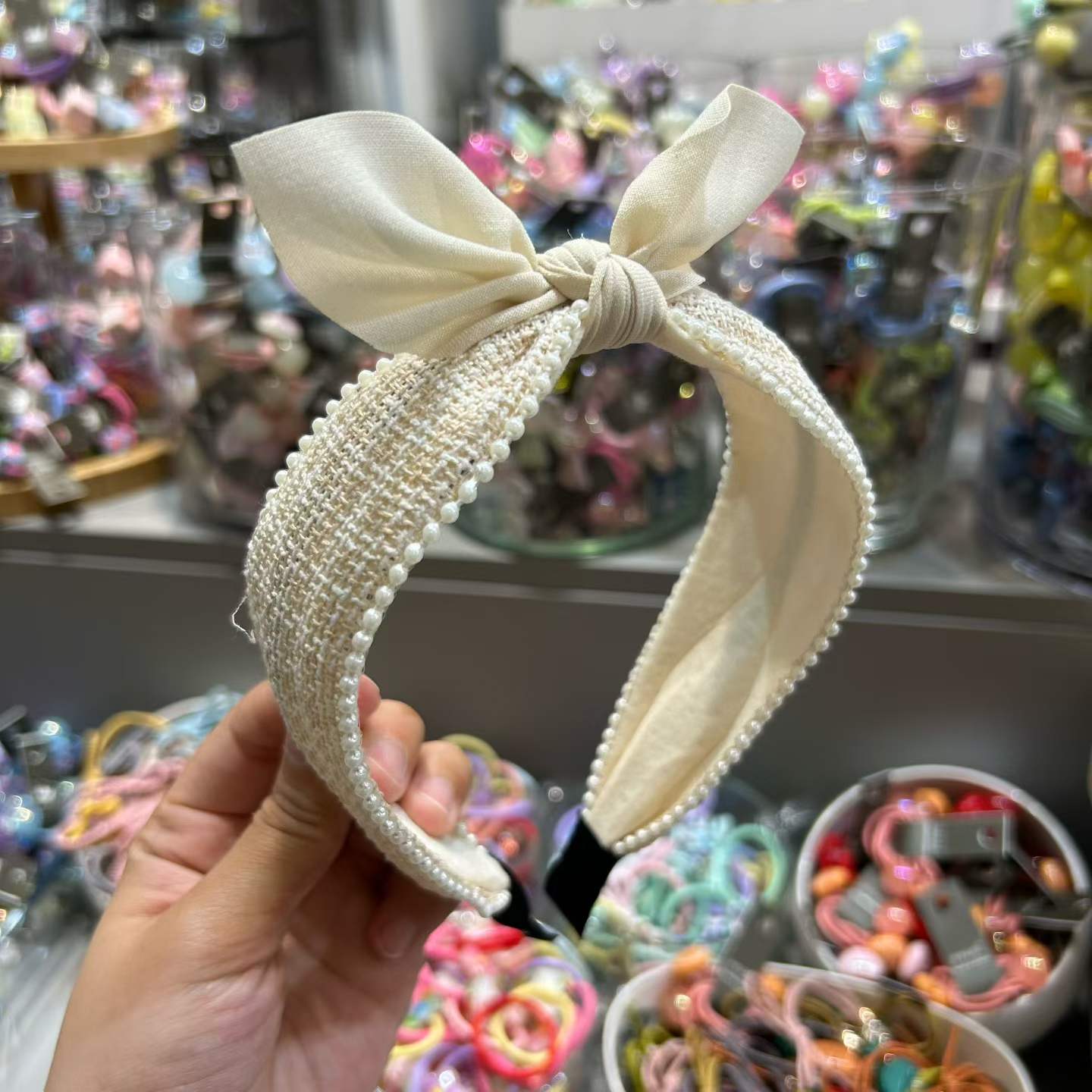 🎀 珍珠蝴蝶結兒童頭箍 🎀