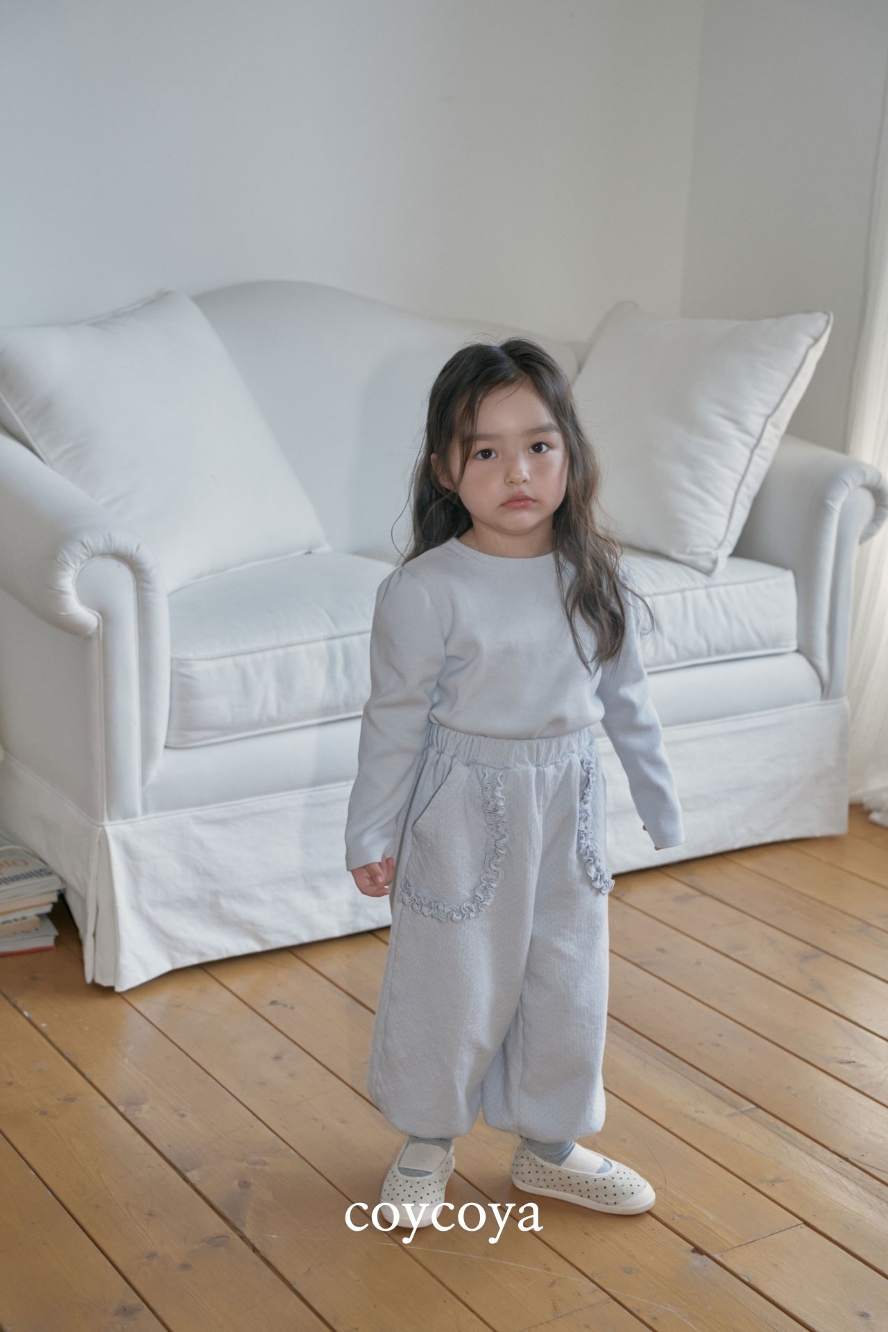 🌸預訂 韓國直送🌸🇰🇷COYCOYA兩色荷葉邊口袋寬鬆運動褲