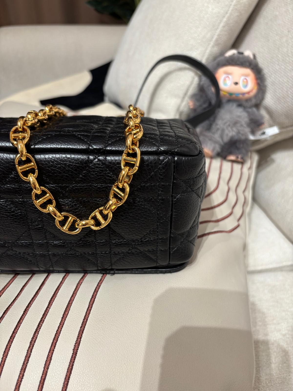 Dior Caro Medium Calfskin 100%Authentic, 95%New ✅Dust bag