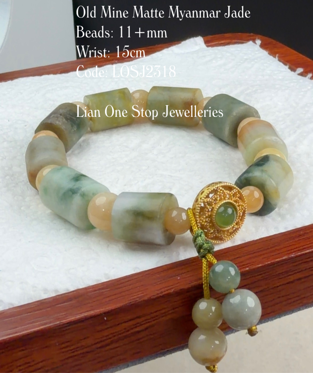 Code: LOSJ2318 Old Mine Matte Myanmar Jade