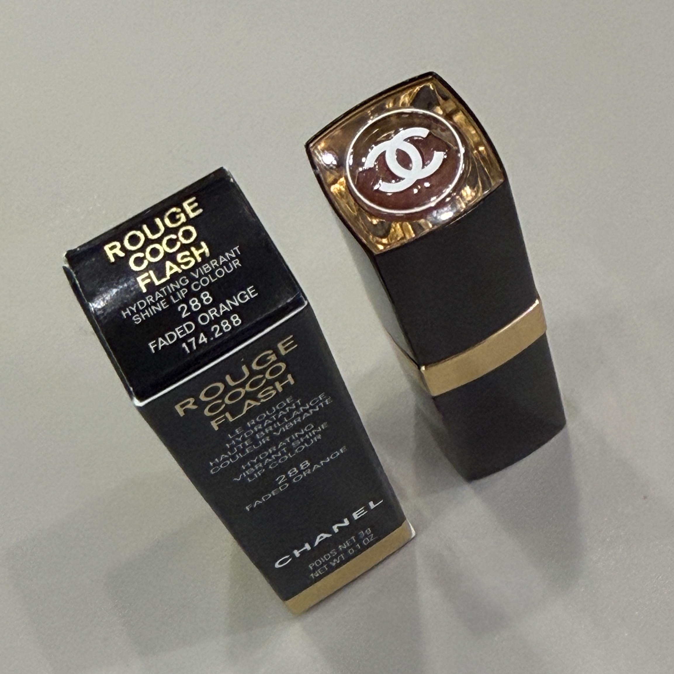 CHANEL ROUGE COCO FLASH 透亮光感唇膏#288 FADED ORANGE 3g  2026春季丹寧限定新色 （奶橘色）