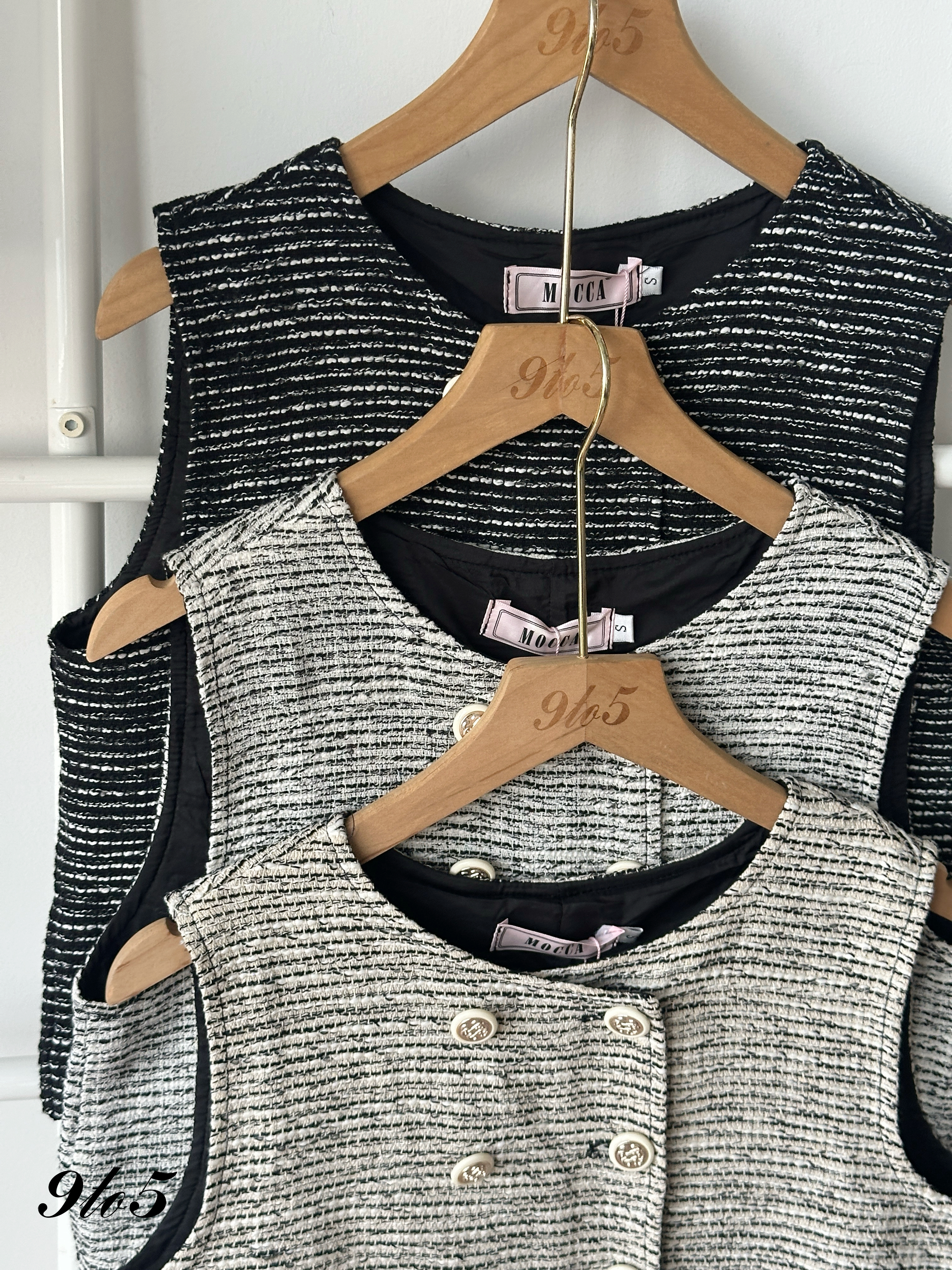 T4267 Sleeveless Tweed Top - 3 Colors 