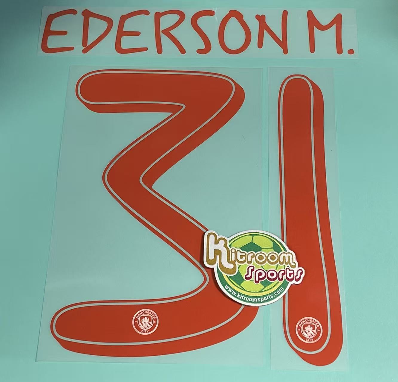 2024-25 Manchester City 1ST GK UCL Nameset #31 EDERSON M.