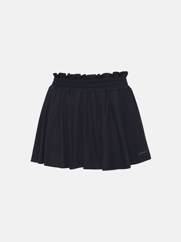 【A字修身顯瘦褶褶裙褲】預購_Eyelet skirt shorts by Grandeline