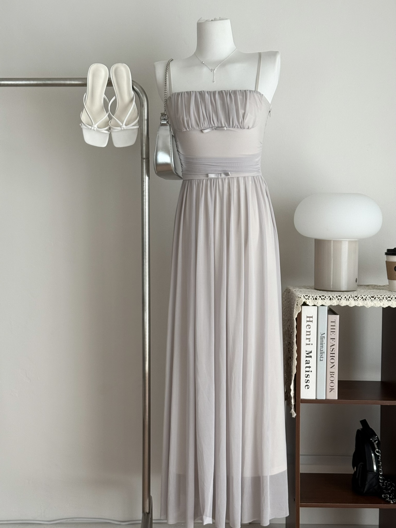 Bruna Maxi Dress | Light Grey