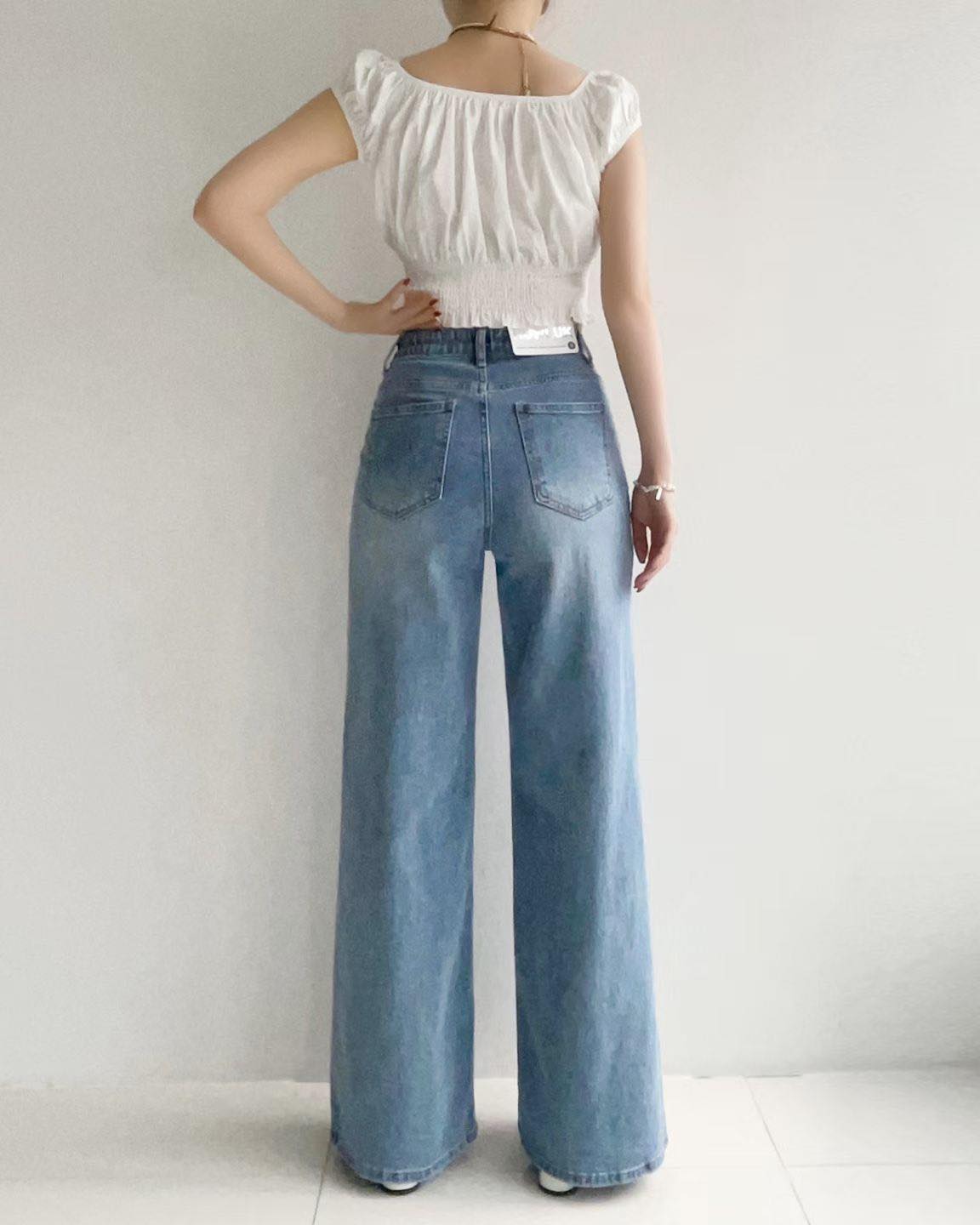 前袋小小喇叭直腳褲