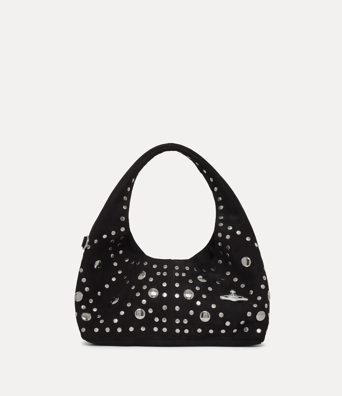 限時優惠✨新款🆕訂貨📮Westwood Ellie shoulder bag  土星🪐Logo 融合在銀色釘釘中 Size 44x16x16cm