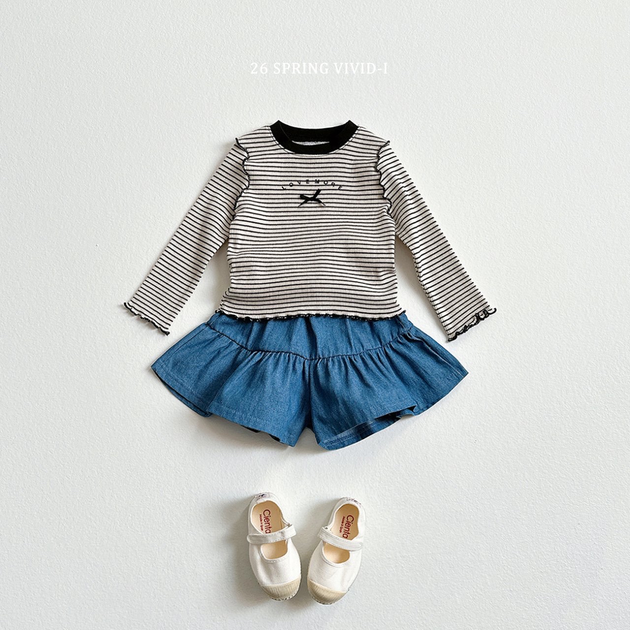 🌸預訂 韓國直送🌸🇰🇷VIVIDI三色絲帶花邊長袖上衣