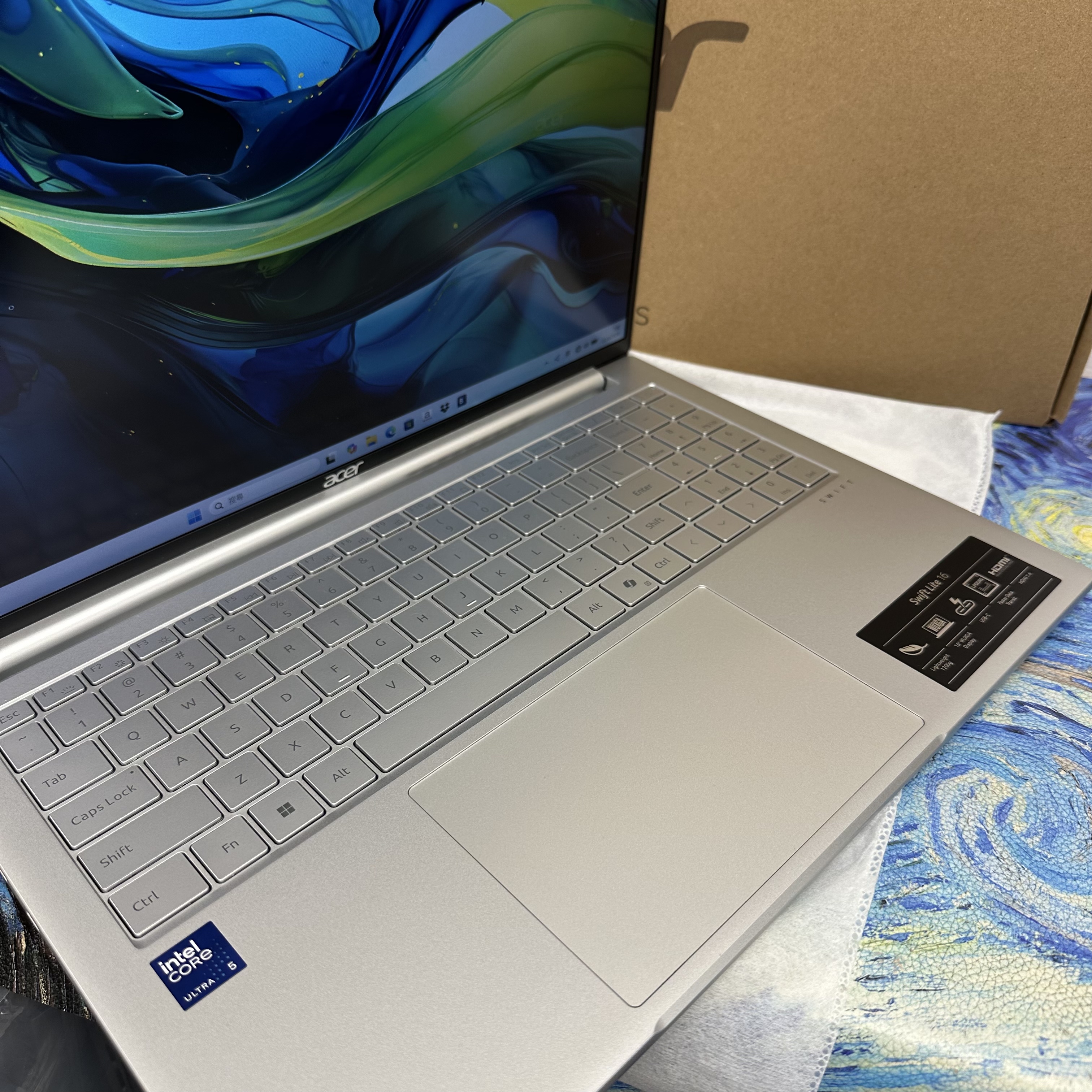全新16寸 超輕薄 Acer Swift Lite 16  Ultra 5 115U /16GB Ram/512GB SSD/銀色機身 / Laptop / Notebook / 文書 / PC / Movie / Netflix / 原廠保養 / YouTube 