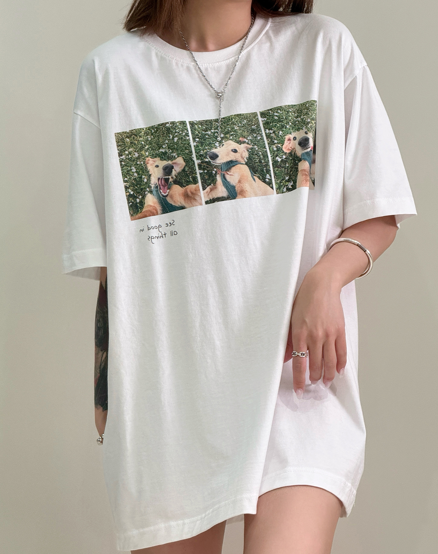 𝐂𝐮𝐭𝐞 𝐝𝐨𝐠 𝐩𝐮𝐳𝐳𝐥𝐞 𝐨𝐯𝐞𝐫𝐬𝐢𝐳𝐞𝐝 𝐭-𝐬𝐡𝐢𝐫𝐭
