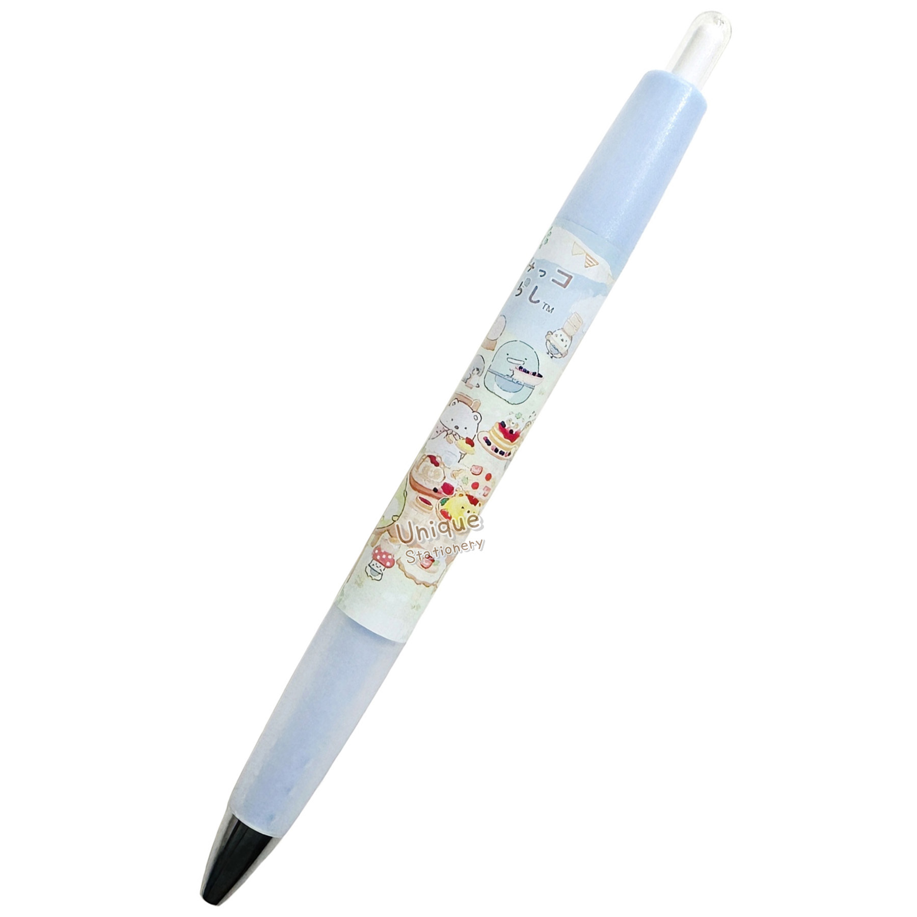 現貨｜San-X 角落生物 Sumikko Gurashi 狸貓圓形餐廳系列 日本製 Pilot Opt. 0.7mm 黑色 原子筆 (PR15601 - Blue)
