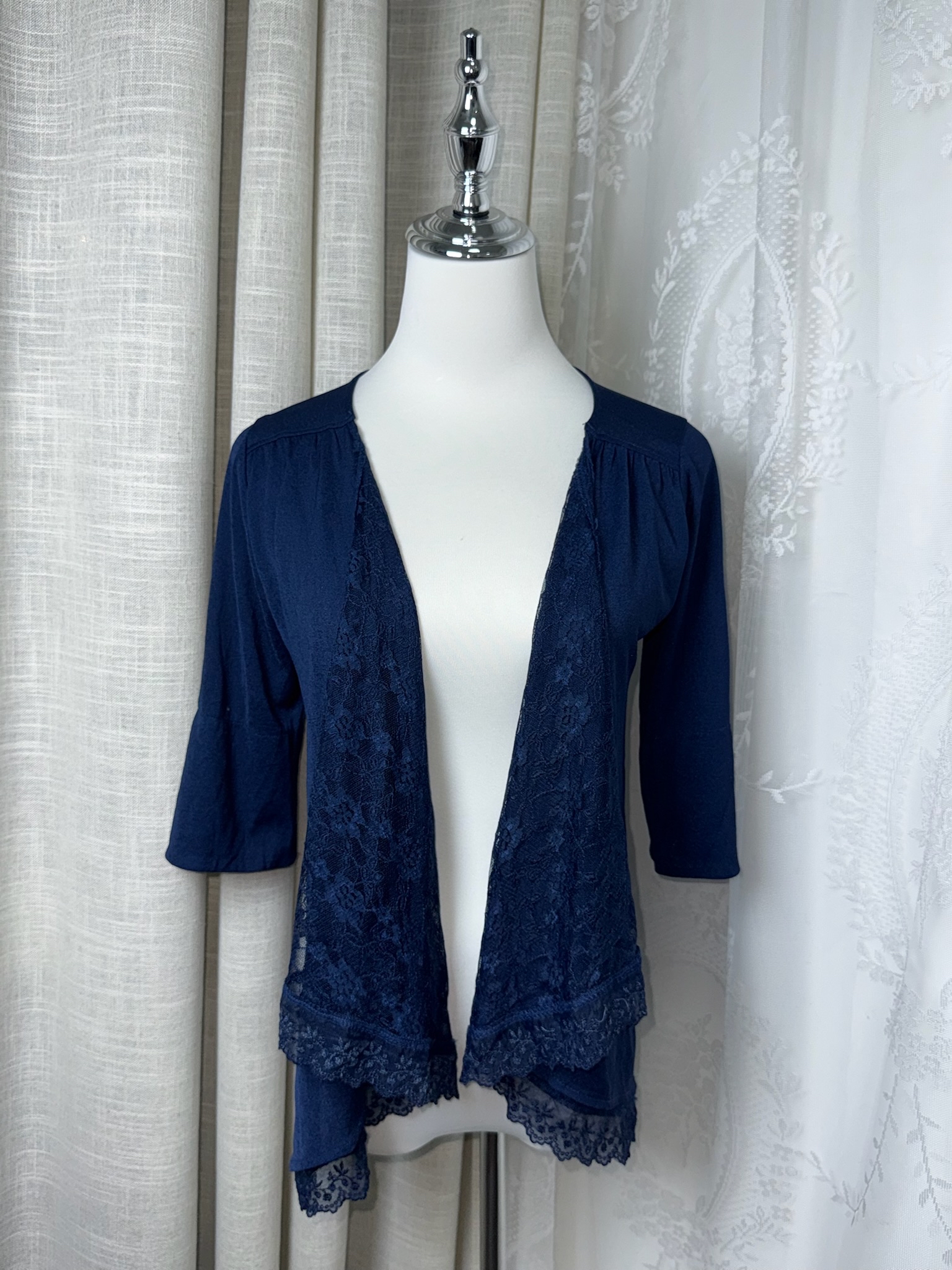 Axes Femme French Chic Embroidered Striped Cardigan