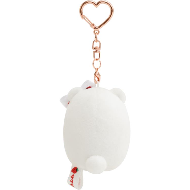角落生物 - 草莓系列公仔掛飾 (白熊款)