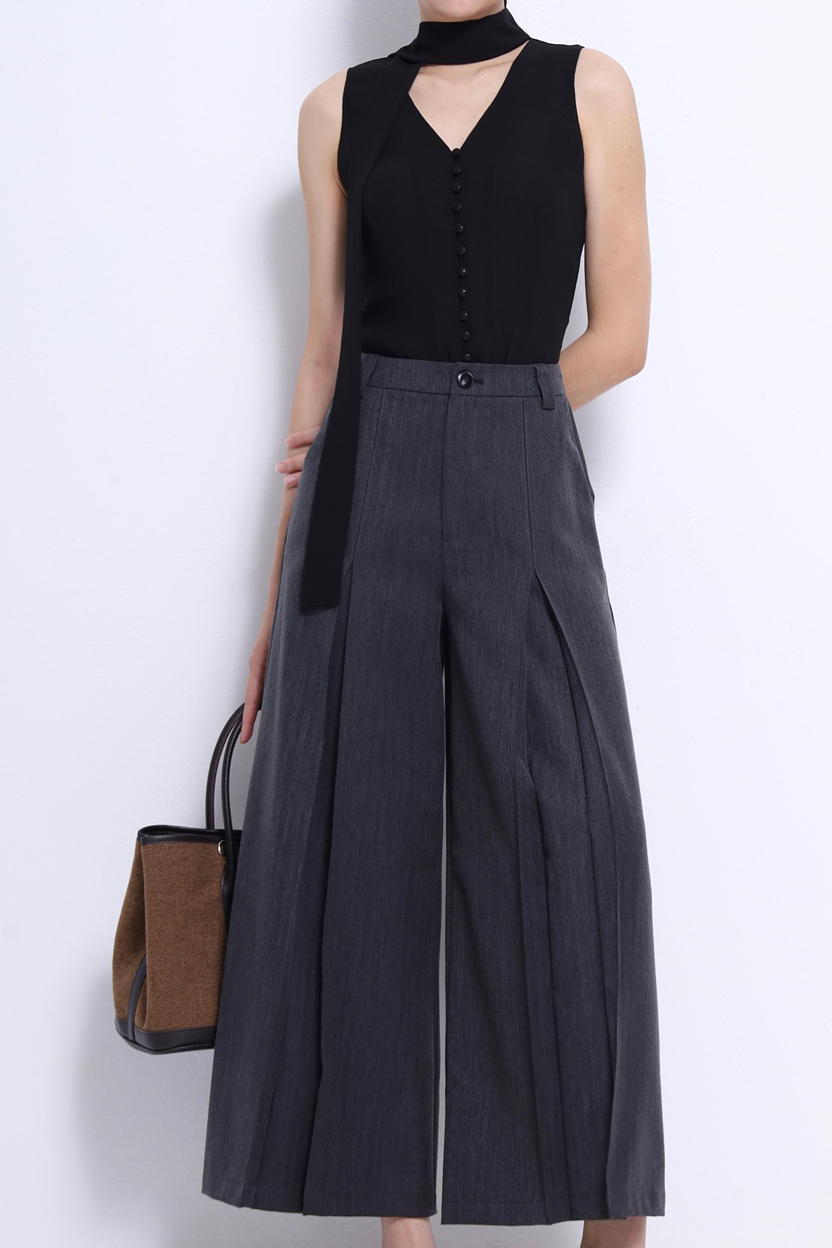 CB2696 TIE COLLAR CHIFFON BLOUSE