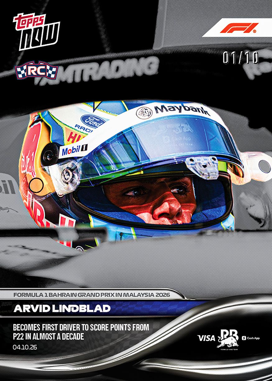 Arvid Lindblad RC - 2026 F1 Topps NOW® #66 Bahrain GP in Malaysia P22追分卡【團購】