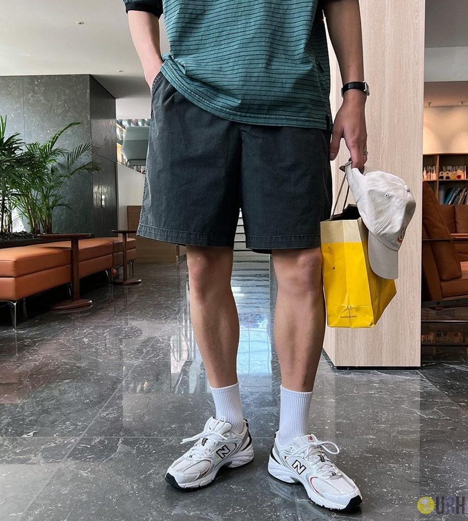 【100%保證韓國直送】Stretch Nylon 輕量高彈力機能尼龍橡筋腰寬鬆短褲 👖 [4 color] RG115872