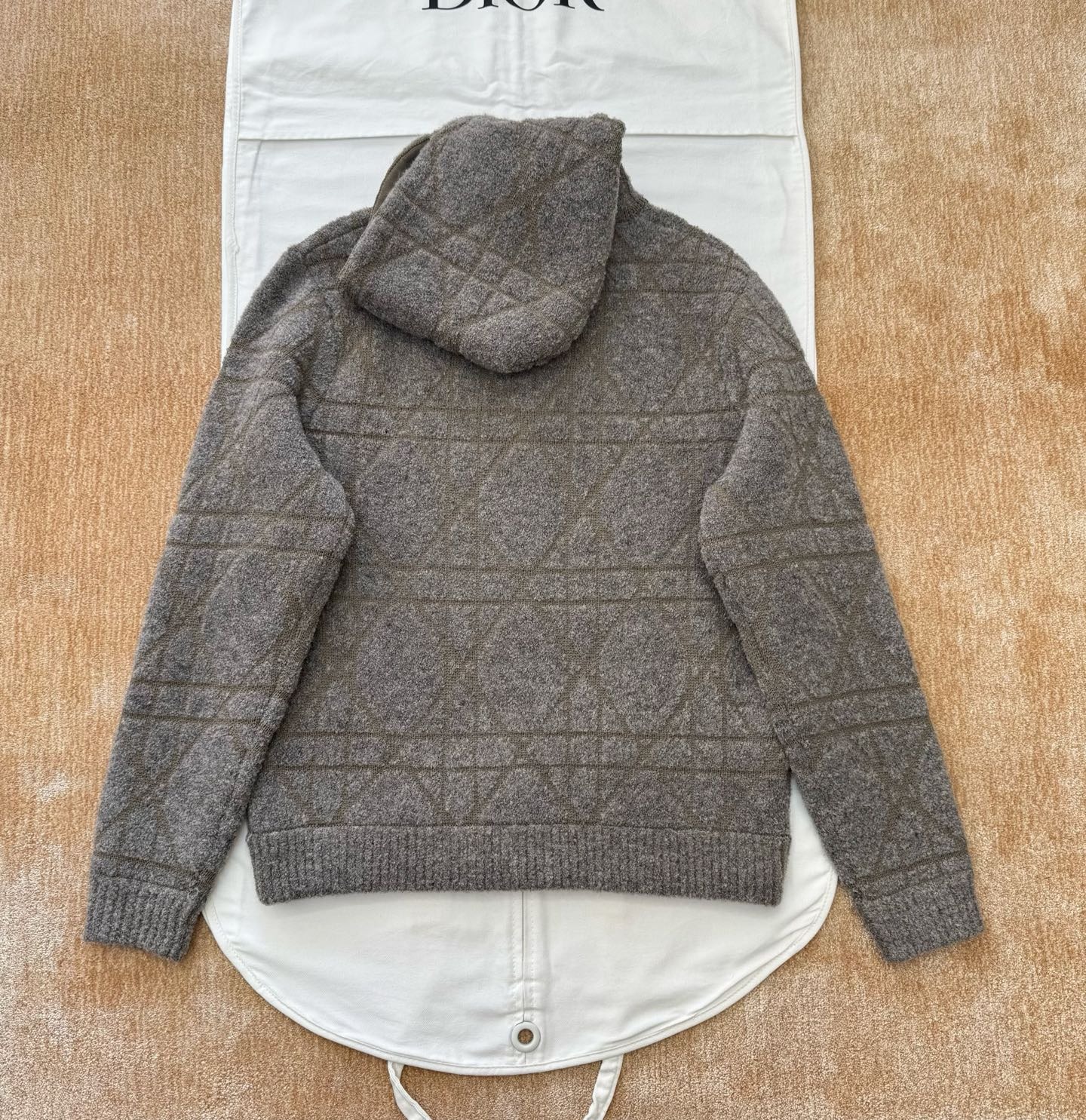 【頂級原單】DIOR 藤格紋羊毛連帽冷衫