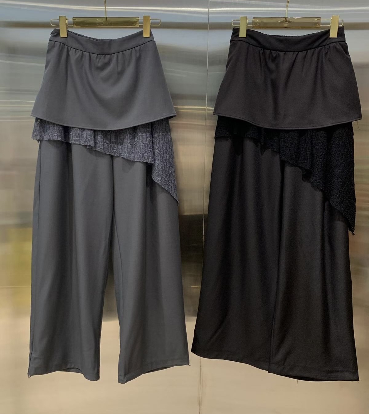 斜lace 假2 件西褲