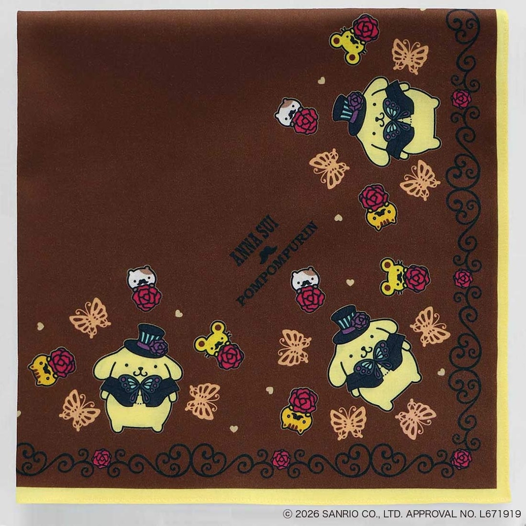 🎀【預訂】Anna Sui x Pompompurin 印花手帕 B