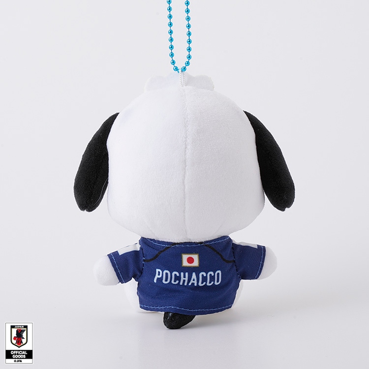 🌸 【預訂】Pochacco 公仔掛飾 - Sanrio x Japan National Football Team Ver. 2026