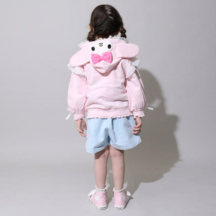 🇯🇵預訂 日本直送🇯🇵Babydoll x Sanrio系列四色人物造型帽絲帶荷葉邊拉鍊外套