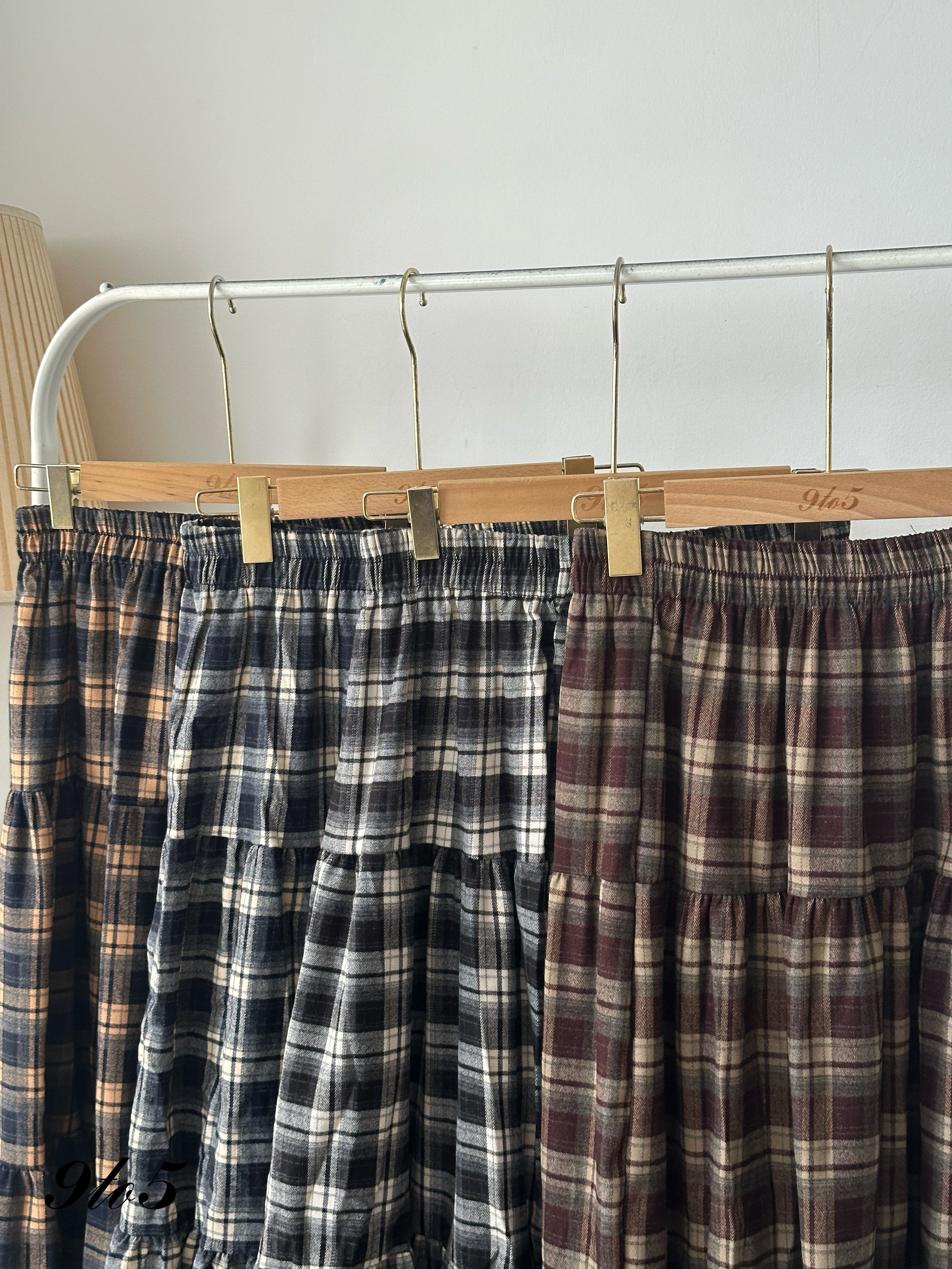 S1817 Checker Layered Skirt - 4 Colors 