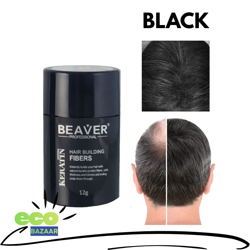 Beaver Professional Keratin Hair Building Powder (Black) 角蛋白增髮纖維 增髮粉(黑色) 12g 5